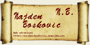 Najden Bošković vizit kartica